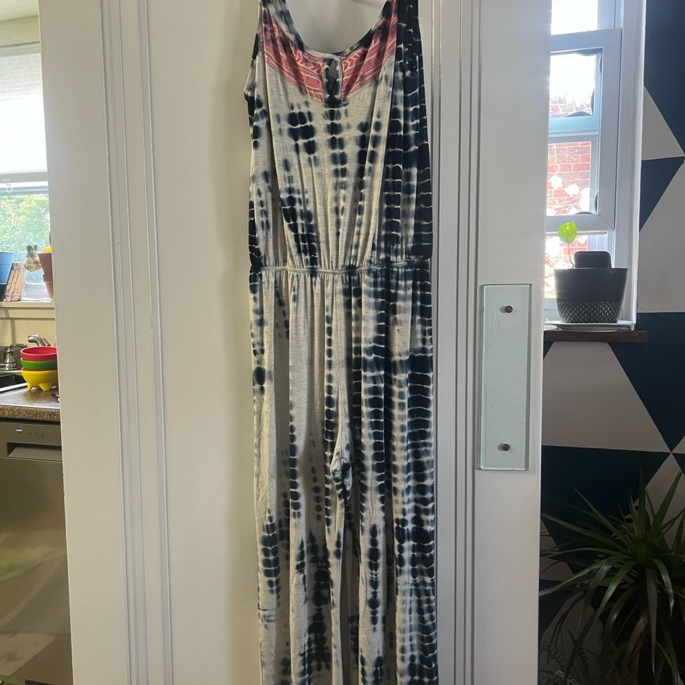 Tie-Dye soft boho Sleeveless Jumpsuit Romper NWOT